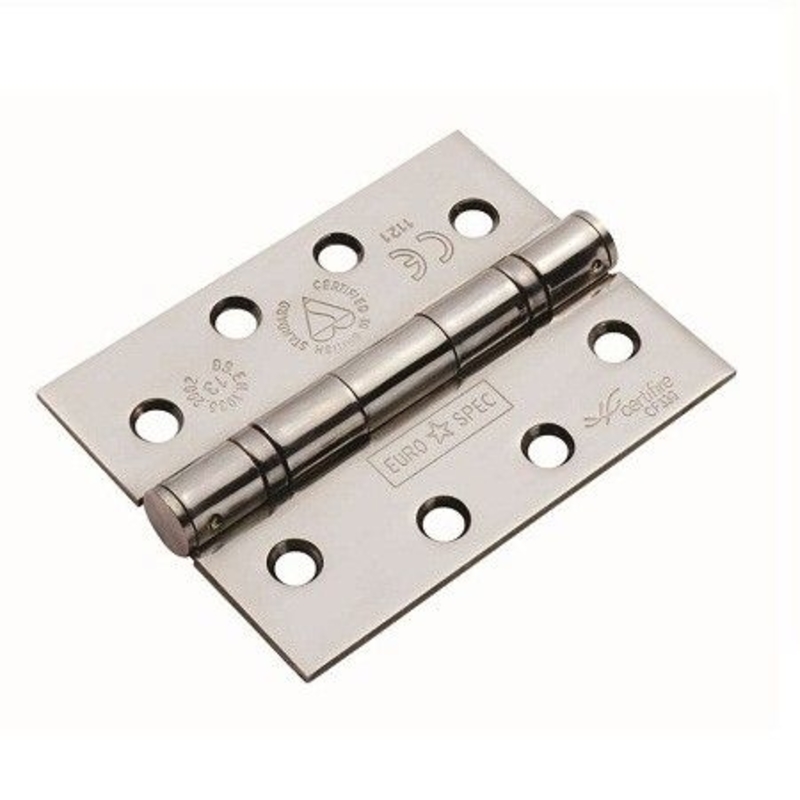 102x76x3mm Grade 13 Satin Stainless Steel Ball Bearing Butt Hinges - SSS - 1 Pair (2)