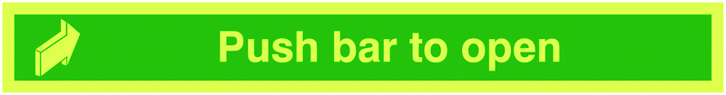 75x600mm Push Bar To Open - Nite Glo Rigid