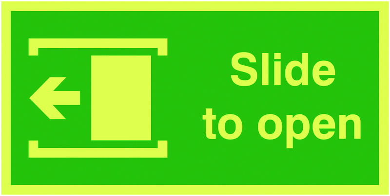 100x200mm Slide To Open Left - Nite Glo Rigid