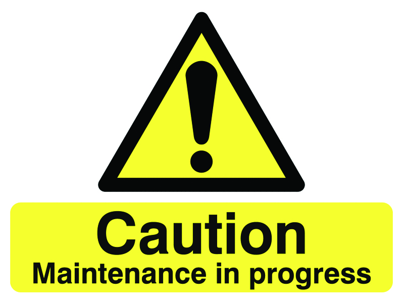 450x600mm 'Caution Maintenance In Progress' Road Stanchion Sign