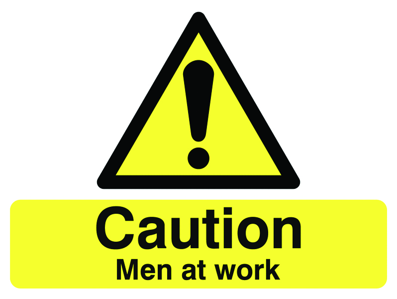 450x600mm 'Caution Men At Work' Road Stanchion Sign