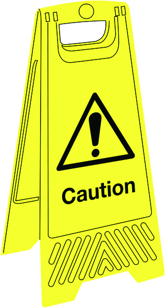 Caution SiteForce® A-Frame Safety Temporary Floor Stand Sign - 600x300mm