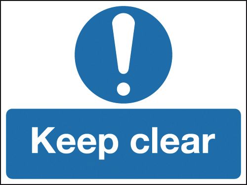 450x600mm 'Keep Clear' Road Stanchion Sign