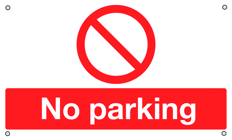 450x600mm No Parking Road Stanchion Sign
