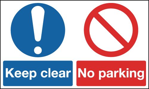 300x500mm Keep Clear No Parking - Rigid