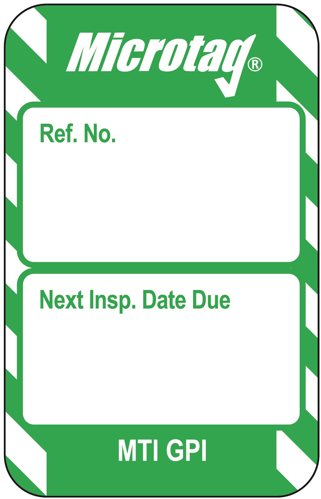 Scafftag Microtag Next Inspection Date Inserts Green Pack of 20