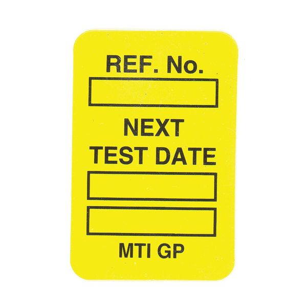 Scafftag Microtag Next Test Date Inserts Yellow Pack of 20